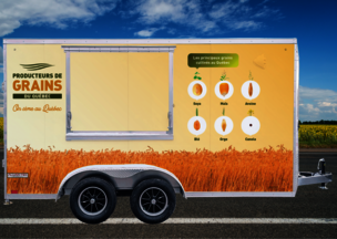 La Caravane des grains à l'exposition agricole de Chicoutimi