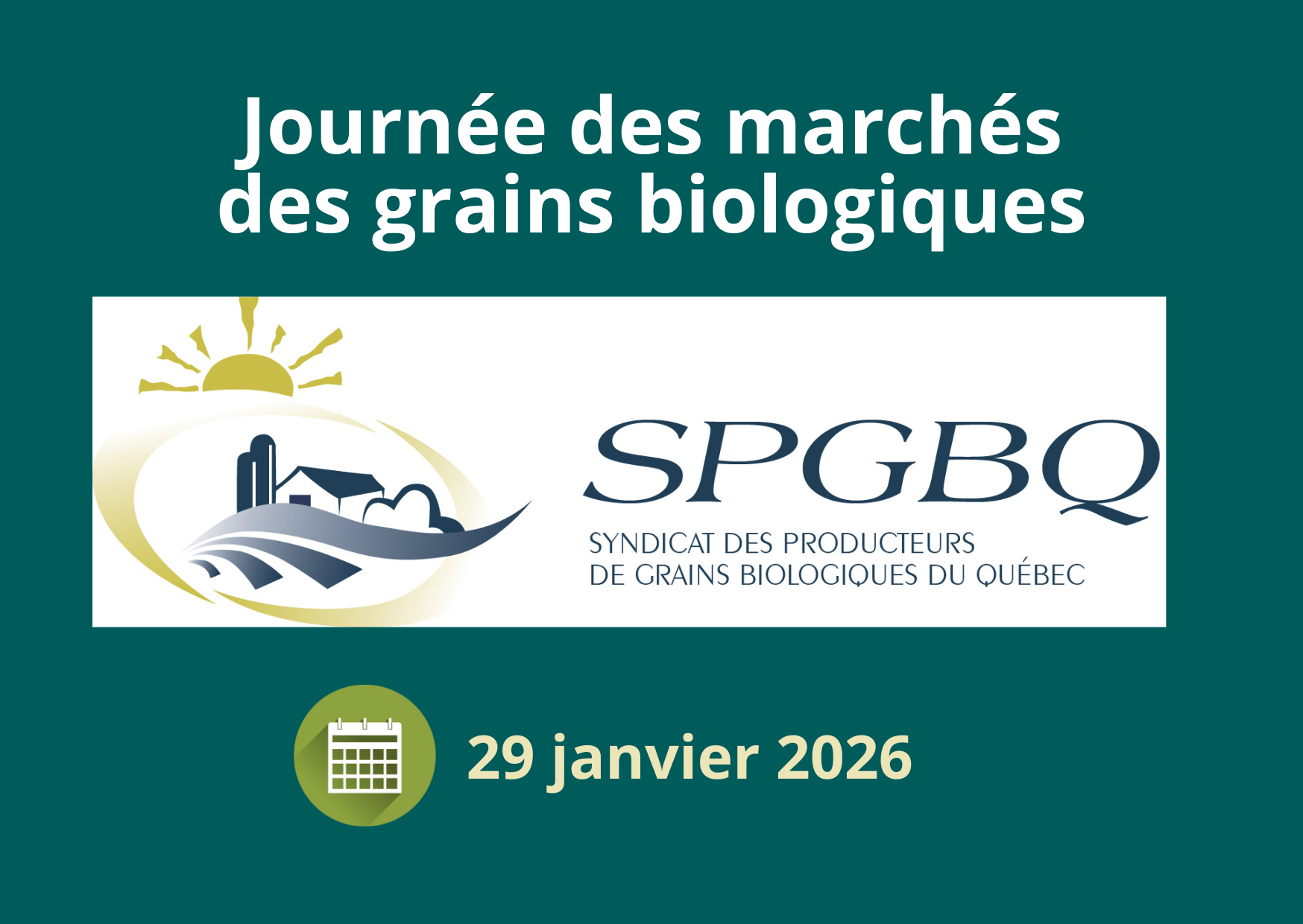 Journée des marchés des grains biologiques 2026